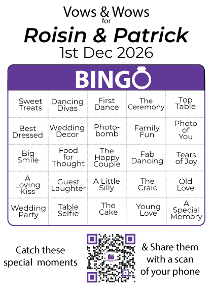 Wedding QR Code Bingo